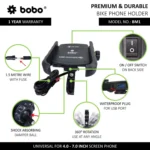 BOBO BM1 JAW-GRIP BIKE PHONE HOLDER (WITH FAST USB 3.0 CHARGER)