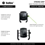 BOBO BM4 PRO JAW-GRIP BIKE PHONE HOLDER (WITH VIBRATION CONTROLLER)