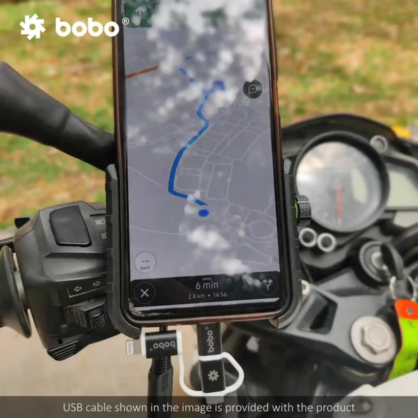 BOBO BM1 PRO JAW-GRIP BIKE PHONE HOLDER (WITH FAST USB 3.0 CHARGER)