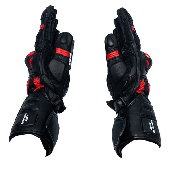 SHIELD VIPER 2.0 FULL GAUNTLET GLOVES BLACK RED