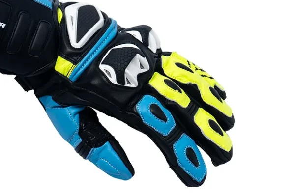 SHIELD VIPER 2.0 FULL GAUNTLET GLOVES BLUE HIVIZ