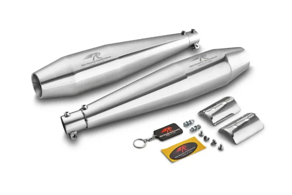 RED ROOSTER STELLAR EXHAUST FOR ROYAL ENFIELD INTERCEPTOR 650 (CHROME POLISH)