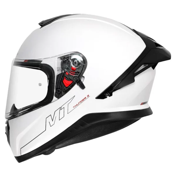 MT THUNDER 3 SV PRO SOLID WHITE HELMET