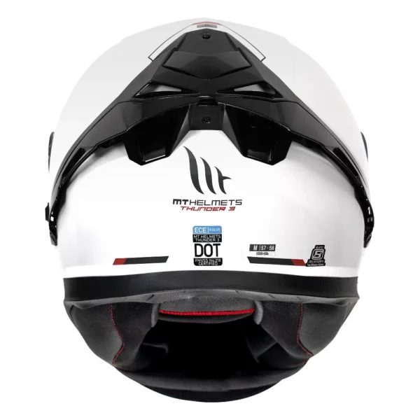 MT THUNDER 3 SV PRO SOLID WHITE HELMET