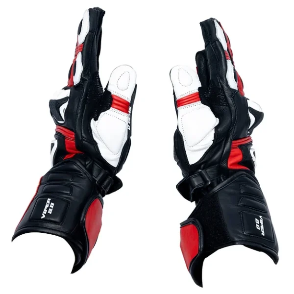 SHIELD VIPER 2.0 FULL GAUNTLET GLOVES WHITE RED