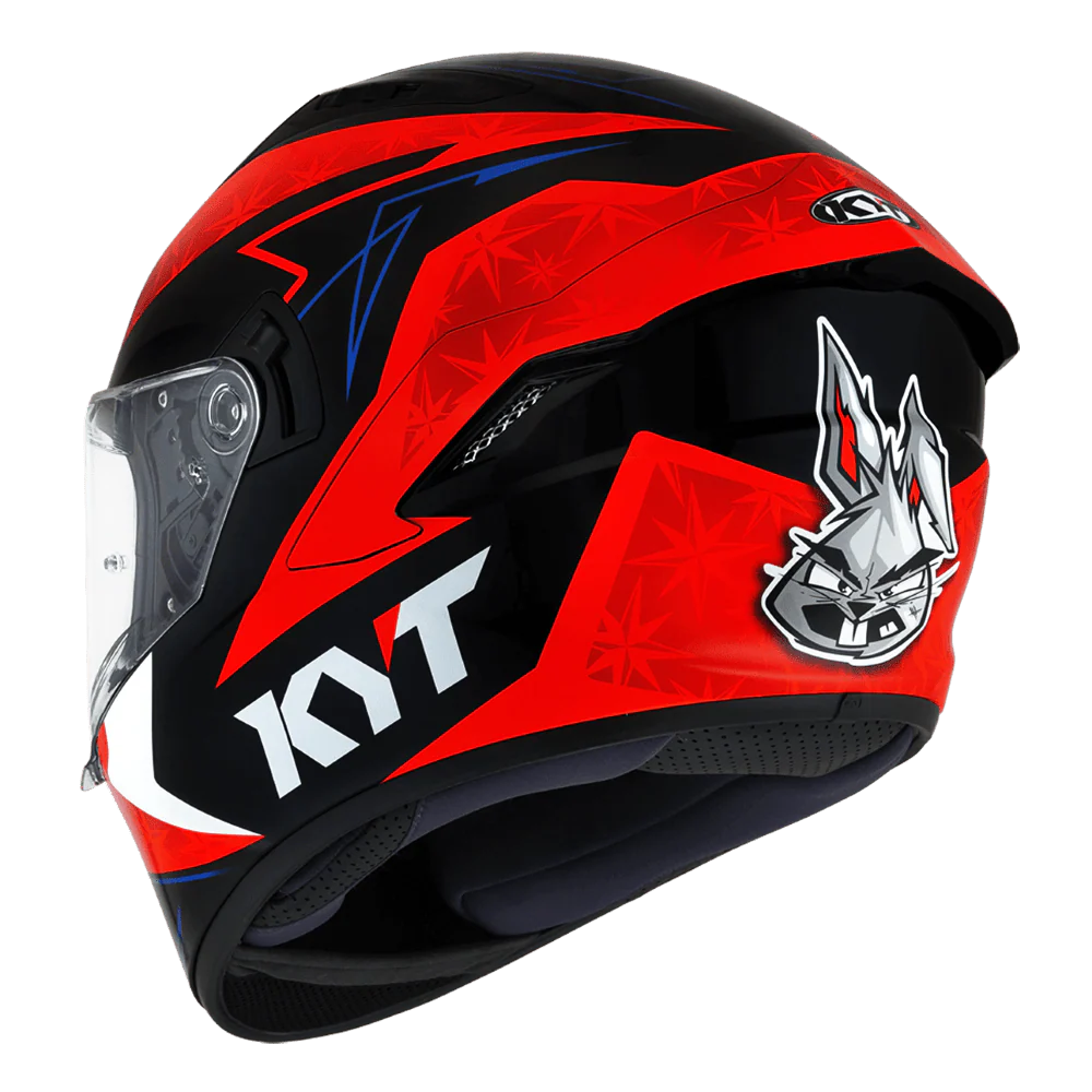 KYT NFR Augusto Fernandez Red Gloss Helmet (ISI & ECE 22.05)