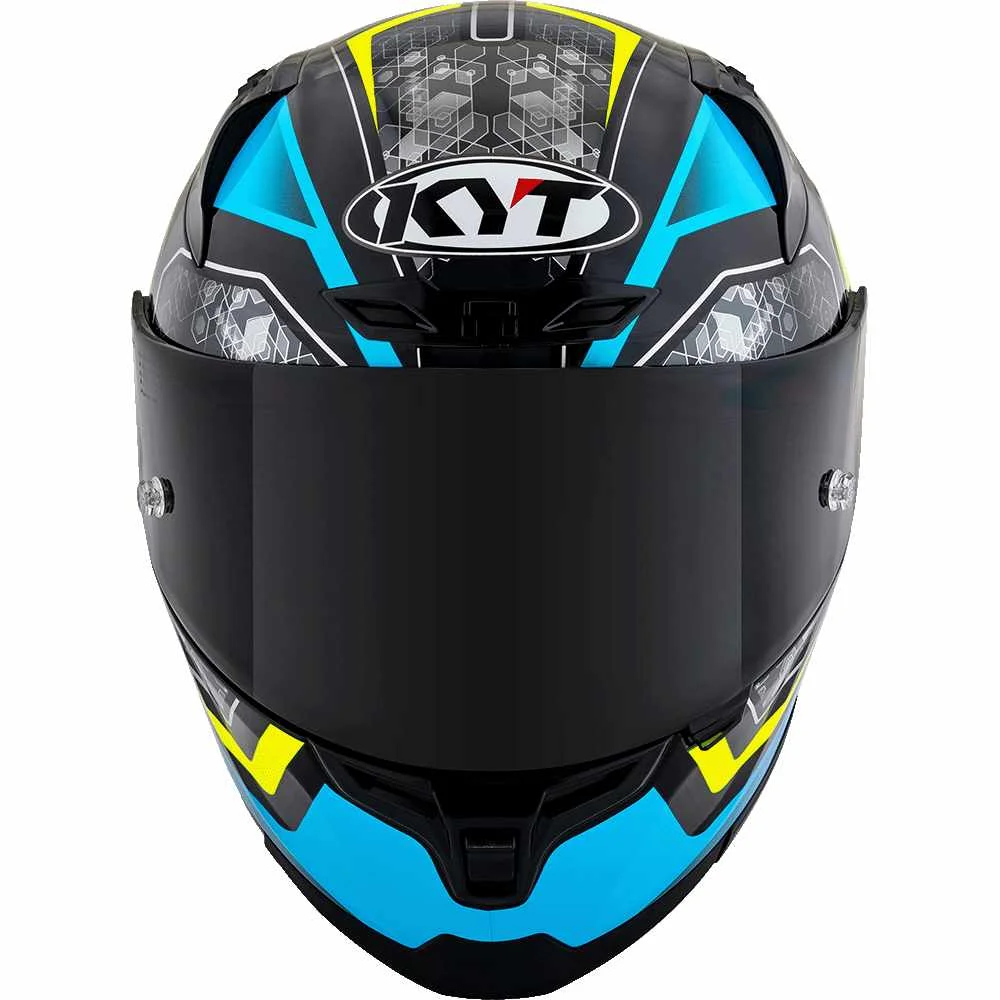 KYT Striker 2V #01 Gloss Black Blue Helmet