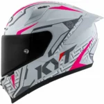 KYT Striker 2V #02 Gloss Asphalt Grey Fuxia Helmet