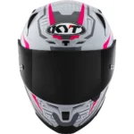 KYT Striker 2V #02 Gloss Asphalt Grey Fuxia Helmet