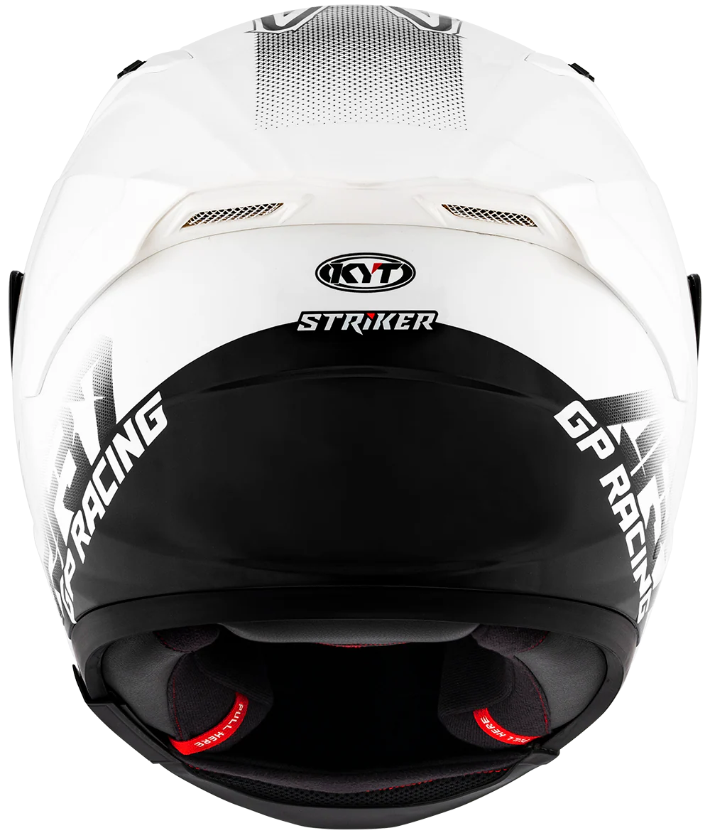 KYT Striker 2V AF37 Livery Gloss Black White Helmet