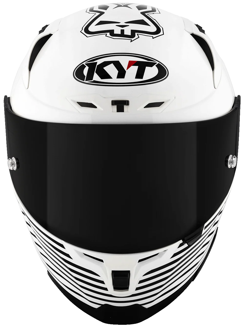 KYT Striker 2V AF37 Livery Gloss Black White Helmet