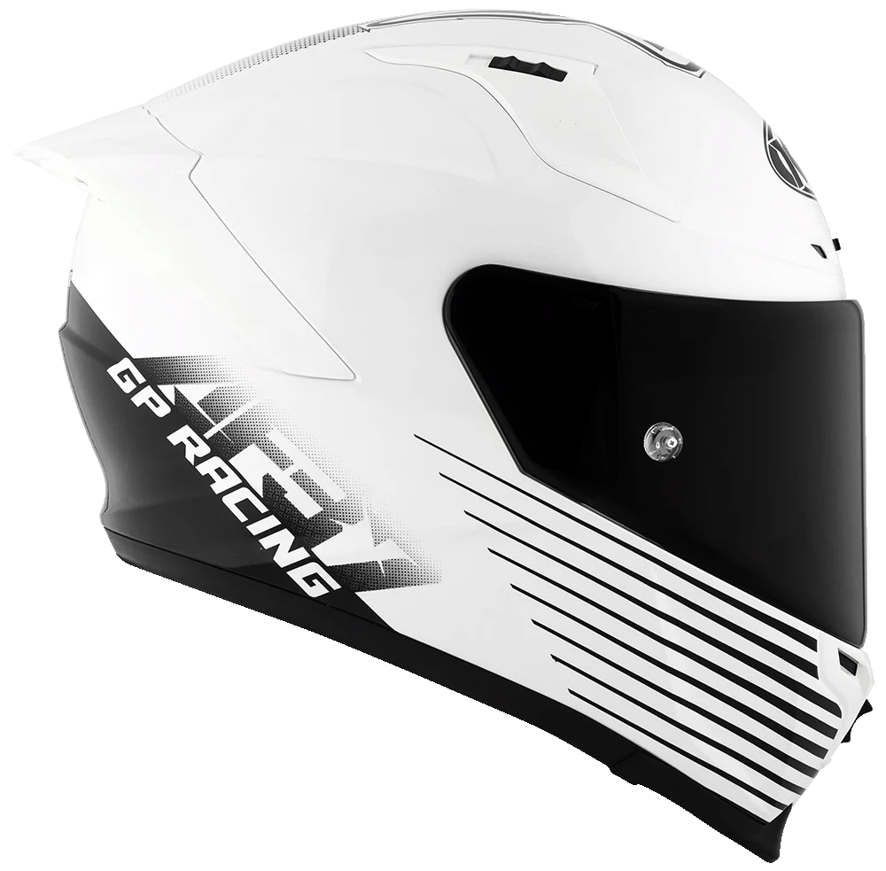 KYT Striker 2V AF37 Livery Gloss Black White Helmet