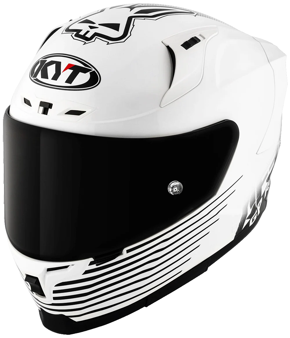 KYT Striker 2V AF37 Livery Gloss Black White Helmet