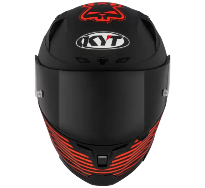 KYT Striker 2V AF37 Livery Matt Black Red Helmet