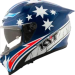 KYT Striker 2V Brock Parkes Replica Gloss Blue White Helmet