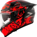 KYT Striker 2V Neutron Gloss Black Red Helmet