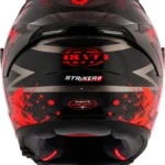 KYT Striker 2V Neutron Gloss Black Red Helmet
