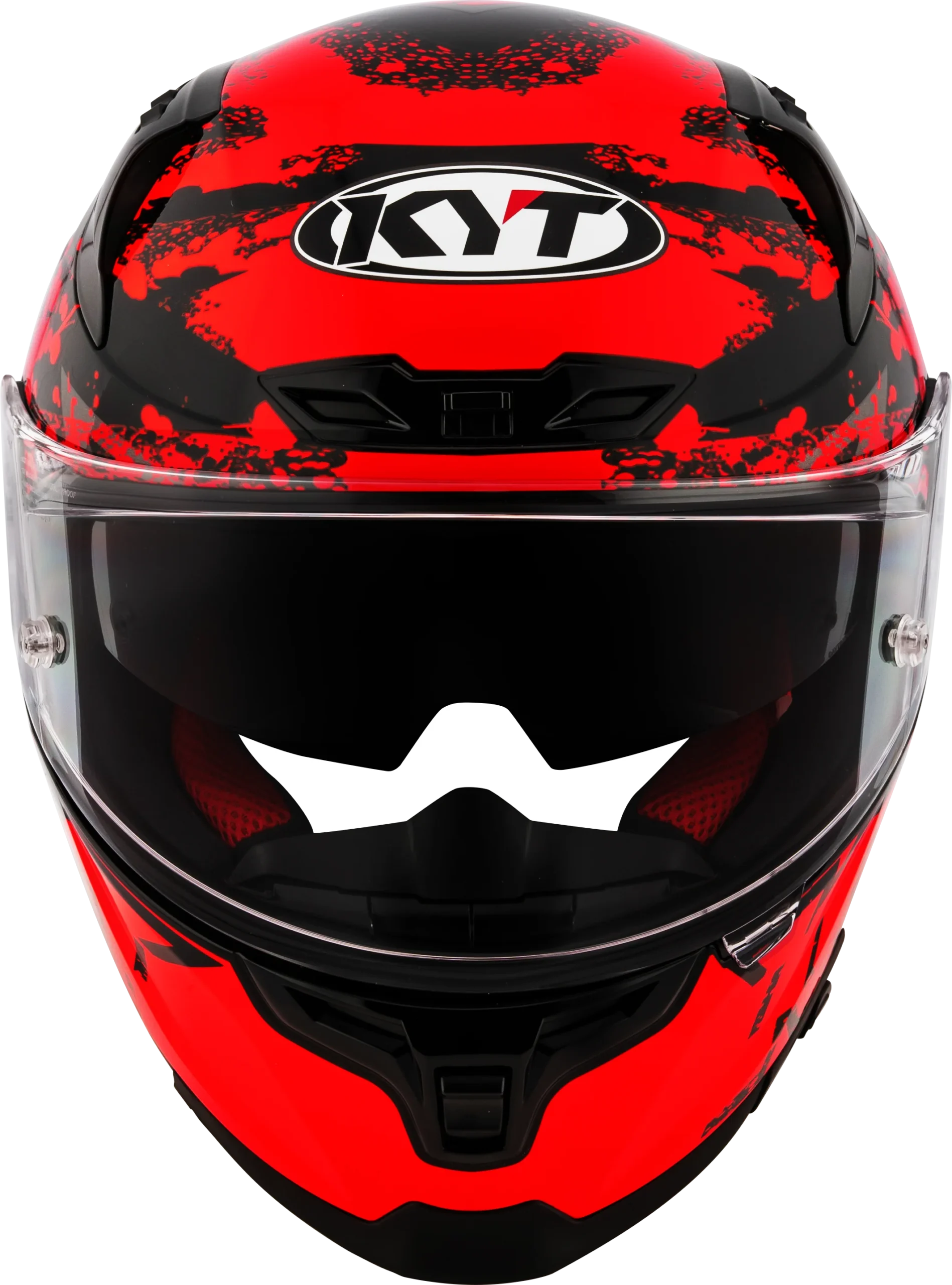 KYT Striker 2V Neutron Gloss Black Red Helmet