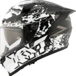 KYT Striker 2V Neutron Gloss Black White Helmet