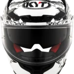 KYT Striker 2V Neutron Gloss Black White Helmet