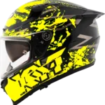 KYT Striker 2V Neutron Gloss Black Yellow Helmet