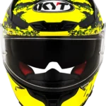 KYT Striker 2V Neutron Gloss Black Yellow Helmet