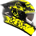 KYT Striker 2V Neutron Gloss Black Yellow Helmet