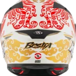 KYT TT Revo Enea Bastianini Indonesia Replica 2023 Gloss Pearl White Helmet