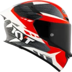 KYT TT Revo Gear Black Red Gloss Helmet