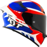 KYT TT Revo Gear Blue Red Gloss Helmet