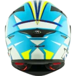 KYT TT-REVO Grand Prix White Light Blue Helmet