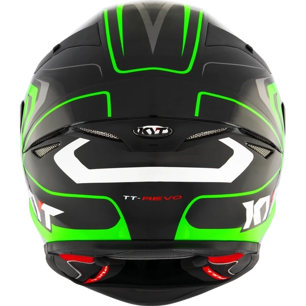 KYT TT-Revo Overtech Black Green Full Face Helmet