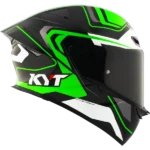 KYT TT-Revo Overtech Black Green Full Face Helmet