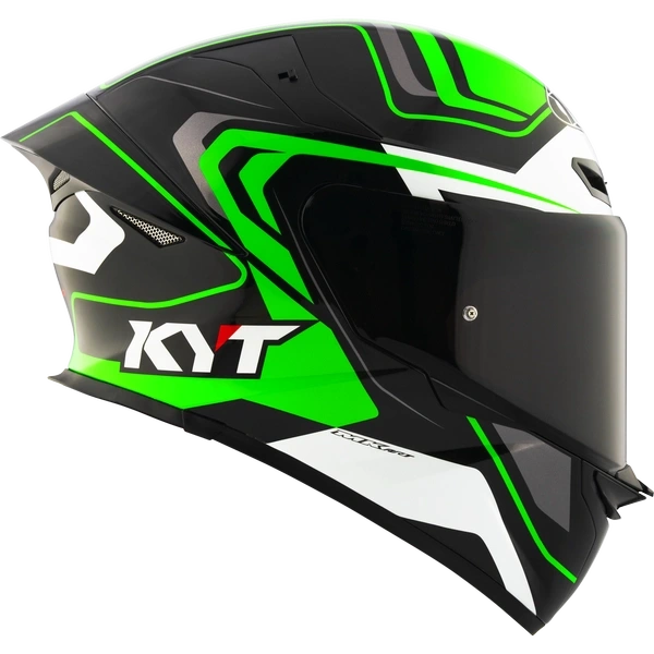 KYT TT-Revo Overtech Black Green Full Face Helmet