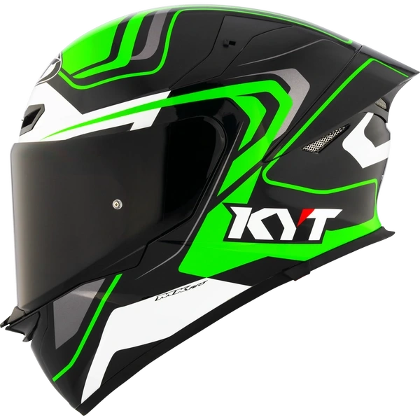 KYT TT-Revo Overtech Black Green Full Face Helmet