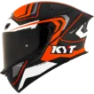 KYT TT Revo Overtech Black Orange Gloss full face helmet