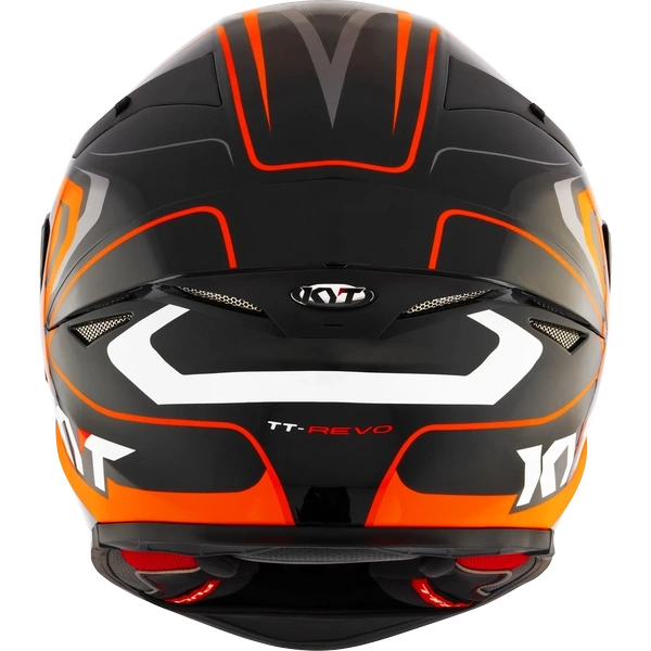KYT TT Revo Overtech Black Orange Gloss Full Face Helmet