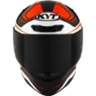 Front view of KYT TT Revo Overtech Black Orange Gloss full face helmet