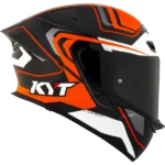 KYT TT Revo Overtech Black Orange Gloss Full Face Helmet