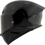 KYT TT Revo Plain Gloss Black Full Face Helmet