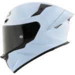KYT TT-Revo Plain Sea Blue Gloss Helmet