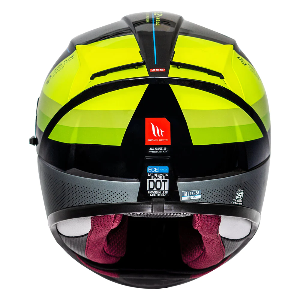 MT Blade 2 SV FREQUENCY Gloss Fluro Yellow Helmet