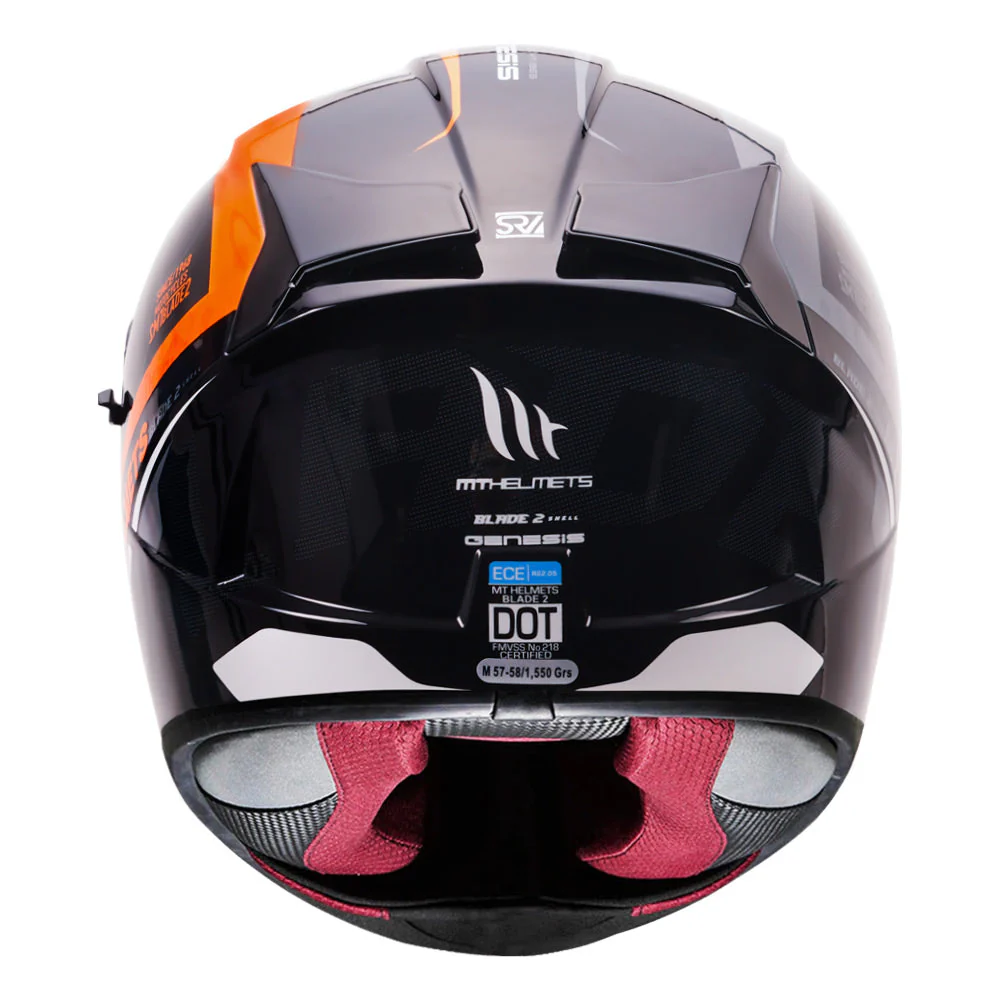 MT Blade 2 SV Genesis B14 Gloss Fluro Orange Helmet